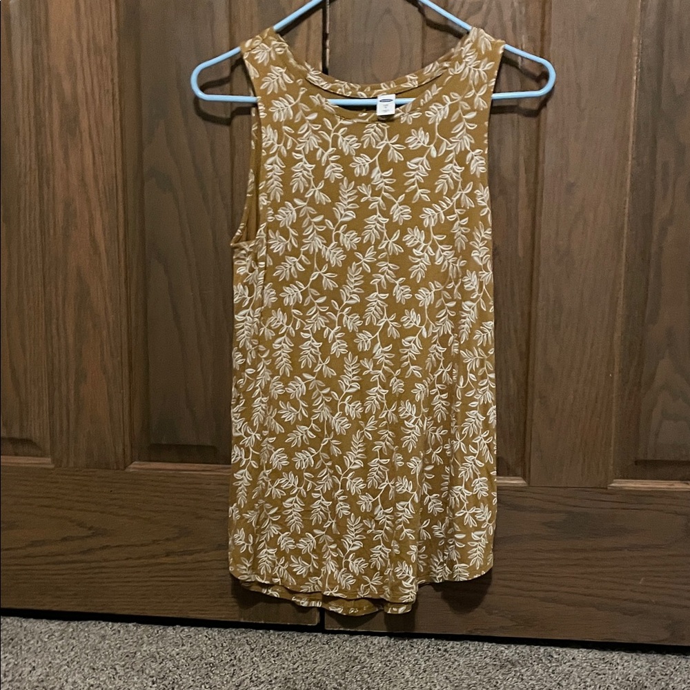Old Navy Mustard Floral Tank Top